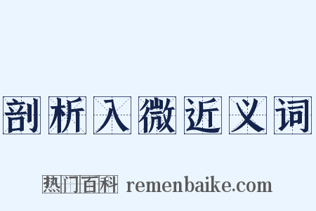 剖析入微近义词是什么意思的图片